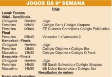 Disputas apontarão cinco campeões nos Jogos Escolares