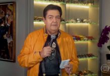 Faustão volta ao estúdio com plateia virtual e bailarinas com máscaras