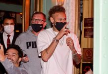 Gil do Vigor e Neymar Júnior se encontram em jantar com famosos em SP