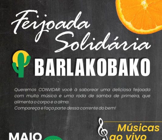 Feijoada Solidária do Barlakobako no Sábado dia 13 de Maio no Cruzeiro Novo