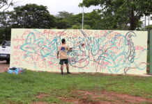 Portais de acesso ao Parque da Cidade homenageiam, com grafite, figuras importantes para a capital
