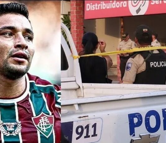 Ex-atleta do Fluminense, de 33 anos, é executado com 17 tiros junto da esposa no Equador