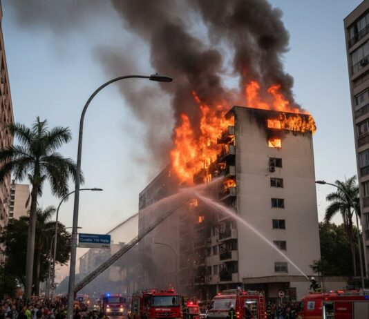 Incêndio na 116 Norte mobiliza bombeiros e animal recebe atendimento com oxigênio